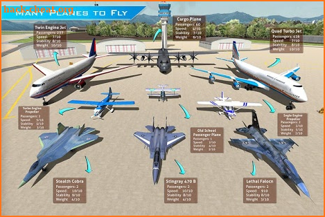 Flight Plane Landing Simulator 3D Free screenshot