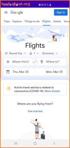 Flight Search Google Flights Web screenshot