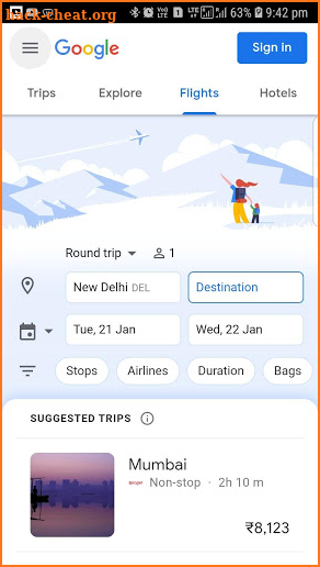 Flight Search - With Google Flights screenshot