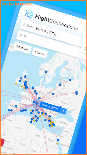FlightConnections - Worldwide Flight Route Map screenshot