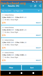 Flights screenshot
