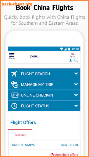 Flights for China Southern & Eastern Airlines screenshot