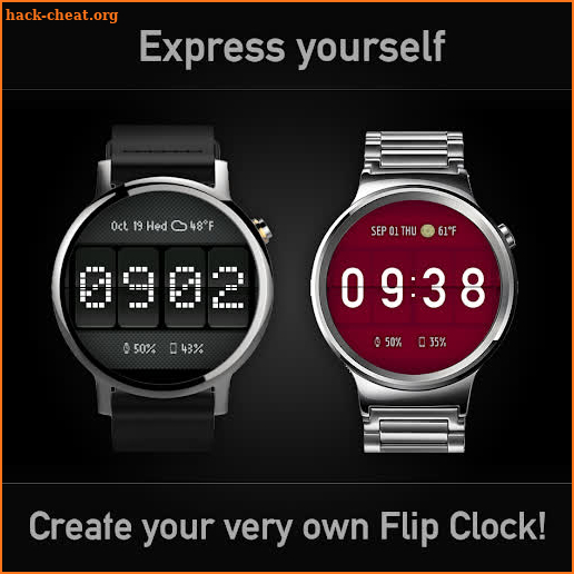 Flip Clock Watch Face for Wear OS screenshot