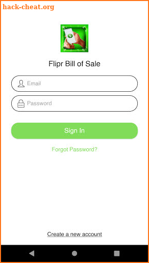 Flipr Bill of Sale screenshot