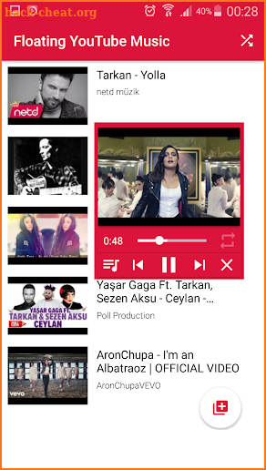 Floating YouTube Music Player screenshot