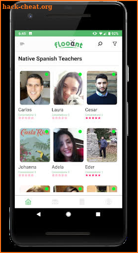 Flooant: Live foreign language practice on demand. screenshot