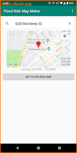 Flood Map: A Flood Risk Map Generator screenshot