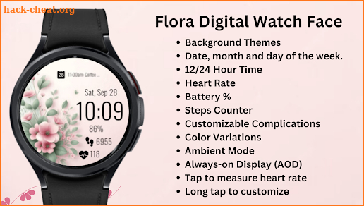 Flora Digital Watch Face screenshot