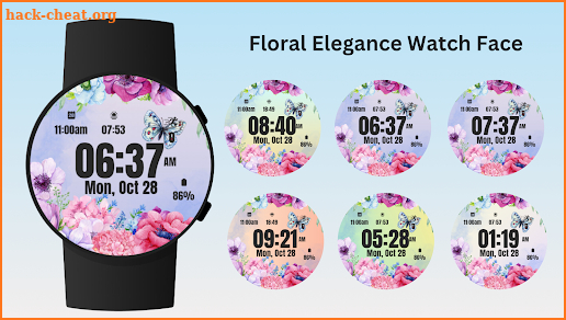 Floral Elegance Watch Face screenshot