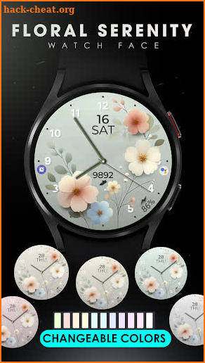 Floral Serenity Watch Face screenshot