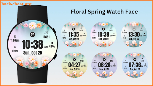 Floral Spring Watch Face screenshot