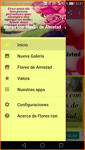 Flores con Frases de Amistad screenshot