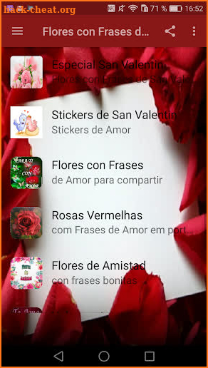 Flores con Frases de Amor screenshot