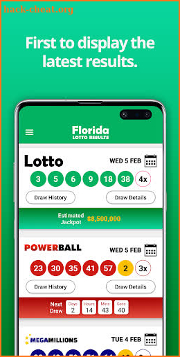 Florida Lottery Results screenshot