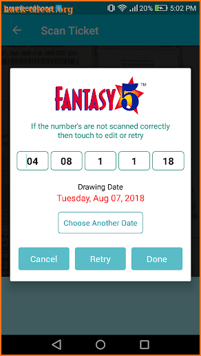 Florida Lottery Ticket Scanner & Results screenshot