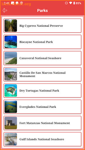 Florida National and State Parks screenshot