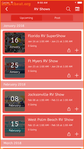 Florida RV Trade Association screenshot