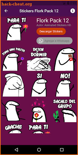 Flork Stickers - Animated Memes for WhatsApp. screenshot