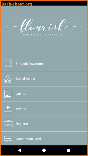 Flourish Women's Conference screenshot