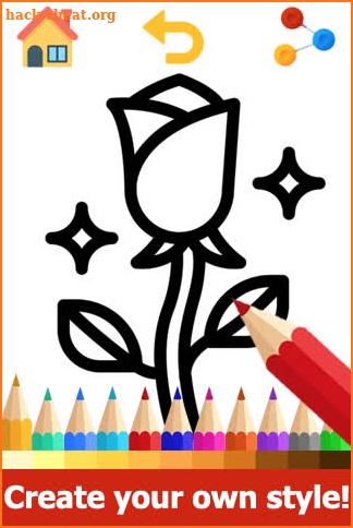 Flower Coloring Pages: Flower Pictures to Color screenshot