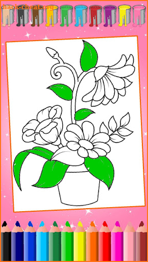 Flower Coloring, rose coloring pages screenshot