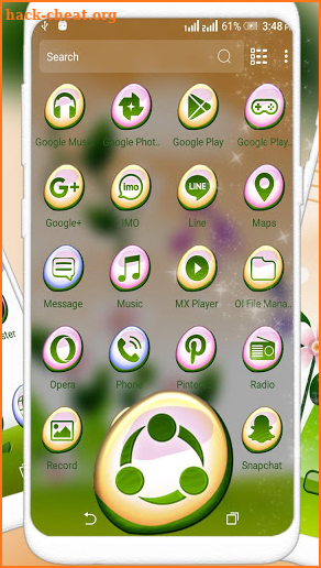 Flower Green Launcher Theme screenshot