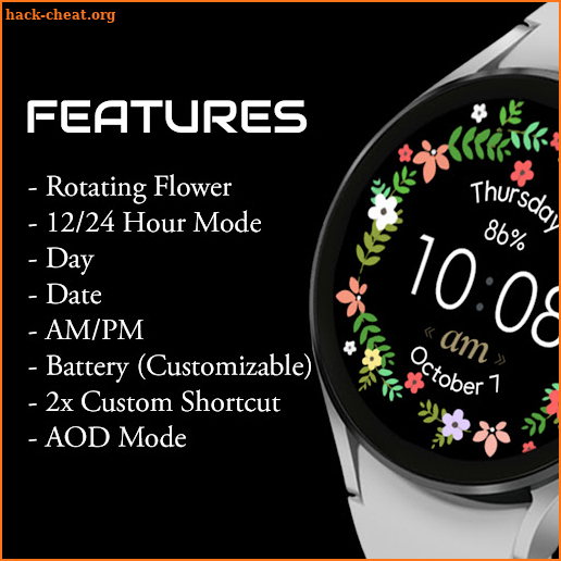 Flower HD: Digital Watch Face screenshot