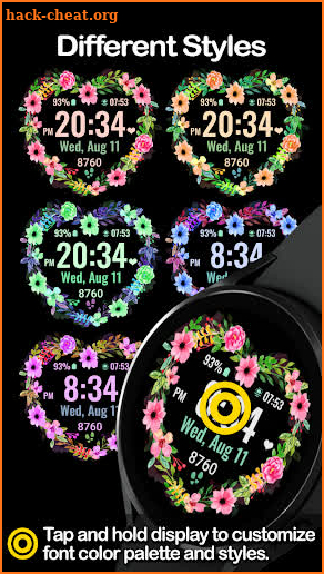 Flower Heart Watchface screenshot