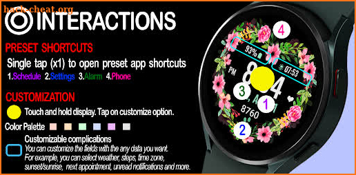 Flower Heart Watchface screenshot