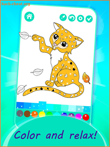 Flower Magic Color-kids coloring book with animals screenshot