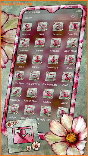 Flower Painting Theme Launcher screenshot