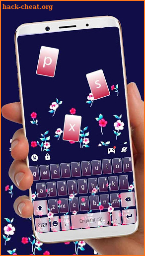 Flower Pattern Keyboard Theme screenshot