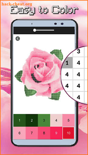 Flower Pink Coloring By Number screenshot