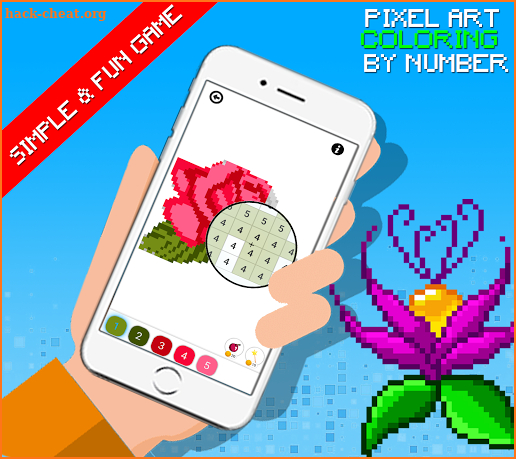 Flower Pixel Art - Coloring By Number screenshot
