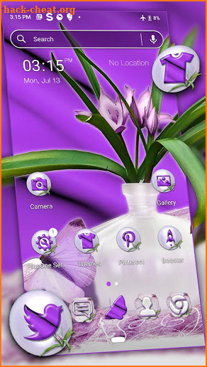 Flower Pot Violet Theme screenshot