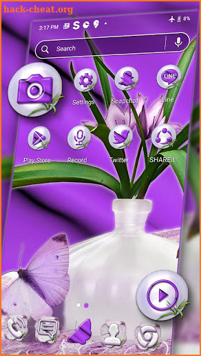 Flower Pot Violet Theme screenshot