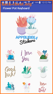 Flower Pots & Words Keyboard Stickers for Gboard screenshot