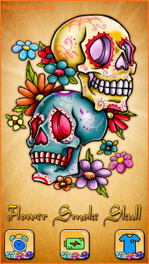 Flower Smoke Skull Theme screenshot
