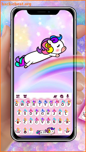 Flower Sweetie Unicorn Keyboard Theme screenshot