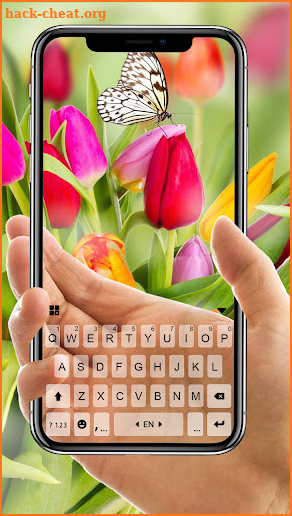 Flower Transparent Keyboard Background screenshot