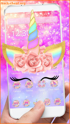 Flower Unicorn Theme 🌸🦄 screenshot