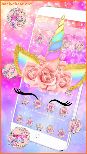 Flower Unicorn Theme 🌸🦄 screenshot