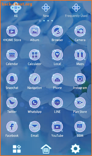 Flower Wallpaper Blue Hydrangea Theme screenshot