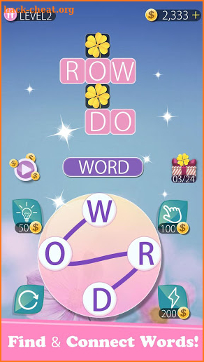 Flower Word - Sea of Flowers, Free Crossword Game screenshot