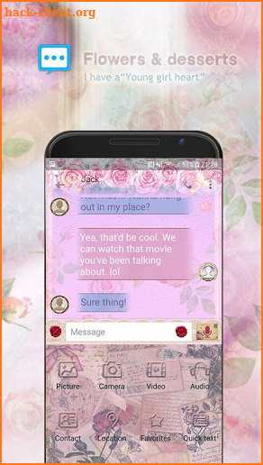 Flowers & desserts skin for Next SMS screenshot