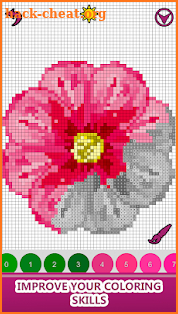 Flowers Color by Number,Pixel Art,Sandbox Coloring screenshot