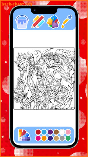 Flowers Mandala coloring screenshot