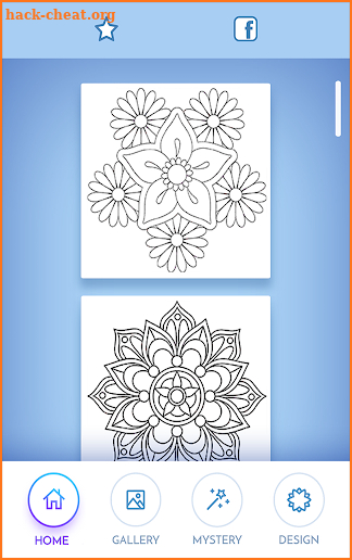 Flowers Mandala coloring book screenshot