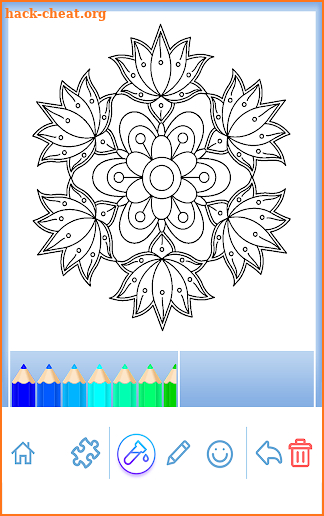 Flowers Mandala coloring book screenshot