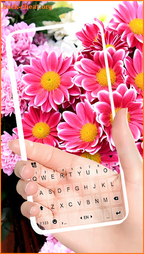 Flowers Transparent Keyboard Background screenshot
